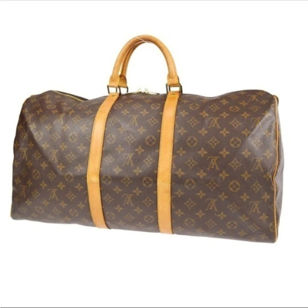 LOUIS VUITTON KEEPALL 55 TRAVEL HANDBAG PURSE MONOGRAM M41424 MI0910 58546